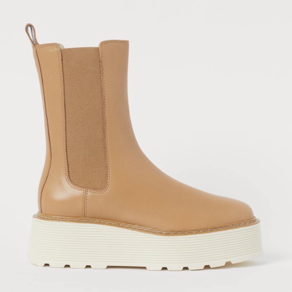 H&M Leather Platform Chelsea Boot - Picture 2 of 6